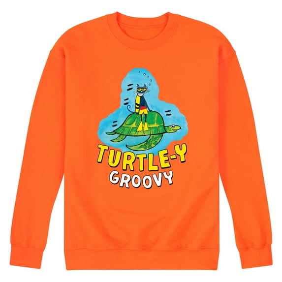 Pete The Cat - Turtle-y Groovy - Men's Crew Neck Fleece Pullover