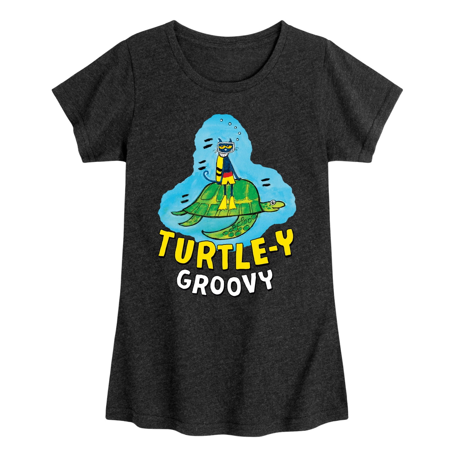 Pete The Cat - Turtle-y Groovy - Toddler And Youth Girls Short Sleeve ...