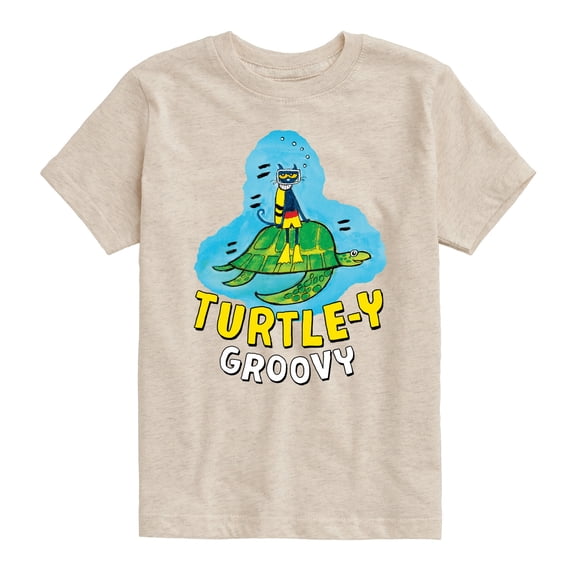 Pete The Cat - Turtle-y Groovy - Toddler And Youth Short Sleeve Graphic T-Shirt