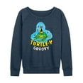 thumbnail image 1 of Pete The Cat - Turtle-y Groovy - Women's Lightweight French Terry Long Sleeve Shirt, 1 of 6