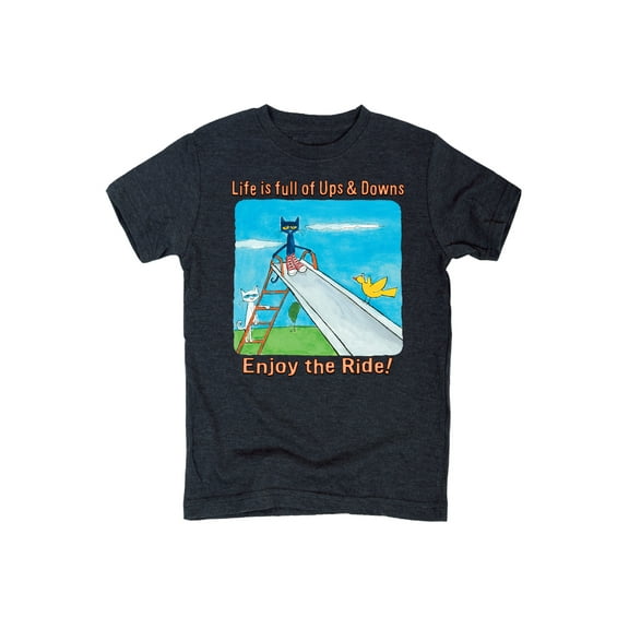 Pete The Cat - Ups And Downs Multi - Toddler Short Sleeve Graphic T-Shirt