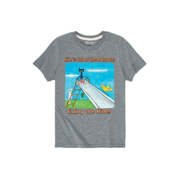 Pete The Cat - Ups And Downs Multi - Toddler Short Sleeve Graphic T-Shirt