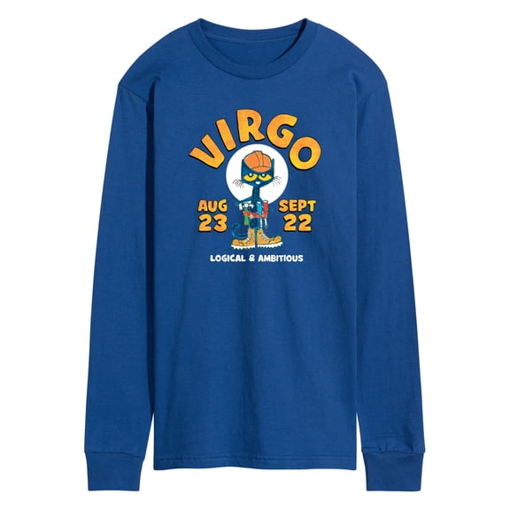 Pete The Cat - Virgo - Men's Long Sleeve Graphic T-Shirt
