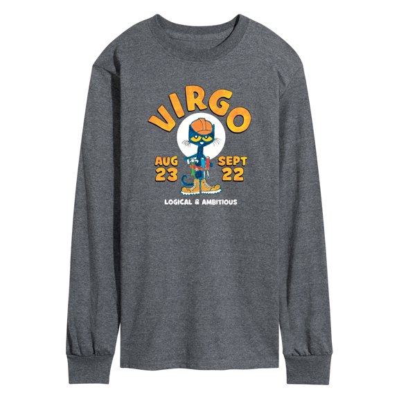 Pete The Cat - Virgo - Men's Long Sleeve Graphic T-Shirt