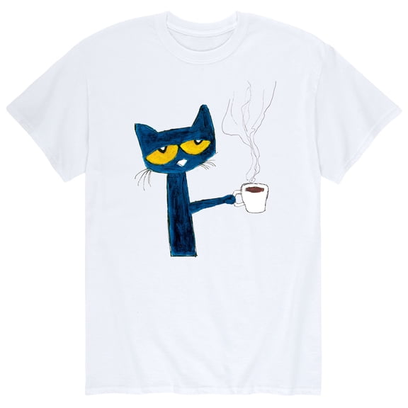 Pete The Cat - With Coffee - Men's Short Sleeve Graphic T-Shirt