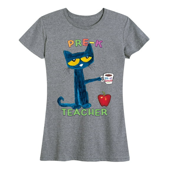 Pete The Cat - With Coffee Pre - K - Women's Short Sleeve Graphic T-Shirt
