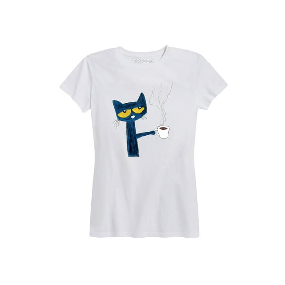 Pete The Cat - With Coffee - Women's Short Sleeve Graphic T-Shirt