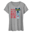 thumbnail image 1 of Pete The Cat - You Are Not The Boss Of Me  - Women's Short Sleeve Graphic T-Shirt, 1 of 6