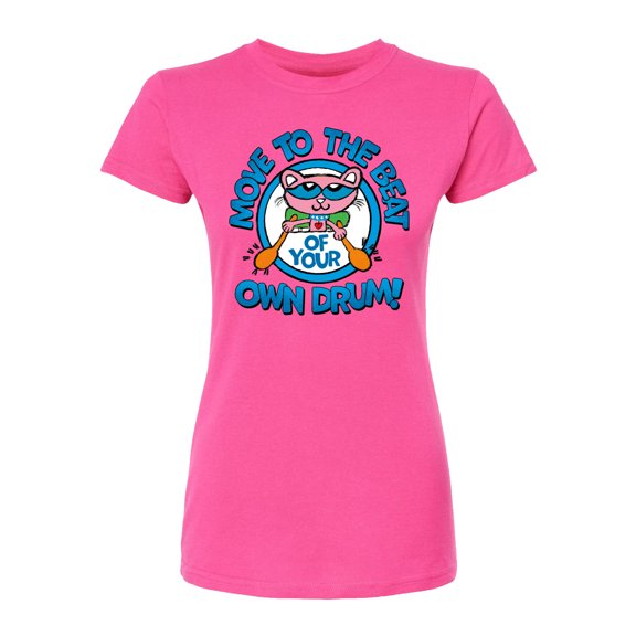 Pete The Cat - Your Own Drum - Juniors Fitted Graphic T-Shirt