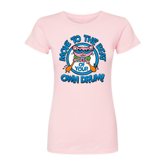 Pete The Cat - Your Own Drum - Juniors Fitted Graphic T-Shirt