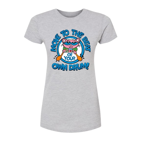 Pete The Cat - Your Own Drum - Juniors Fitted Graphic T-Shirt