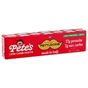 Pete's Pasta Fettucine - 7g Low Carb, 17g High Protein - Authentic Italian Keto Wheat Pasta - 1 Pack, 8oz.