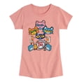 thumbnail image 1 of Pete the Cat - Alley Cats Heads - Youth Girls Fitted Short Sleeve T-Shirt, 1 of 5