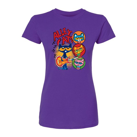 Pete the Cat - Alley Cats - Juniors Fitted Graphic T-Shirt