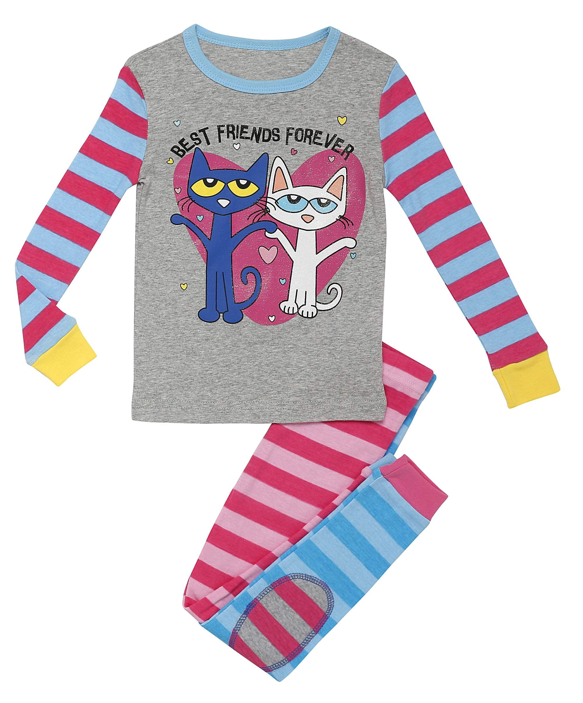 Pete the Cat Baby toddler girl tight fit pajamas, 2pc set