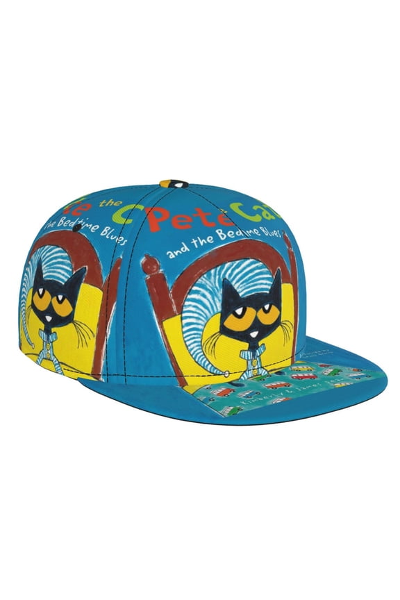 Pete the Cat Brim Bill Baseball Cap Adjustable Snapback Hat Hip Hop Dad Caps Men Women