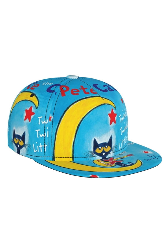Pete the Cat Brim Bill Baseball Cap Adjustable Snapback Hat Hip Hop Dad Caps Men Women