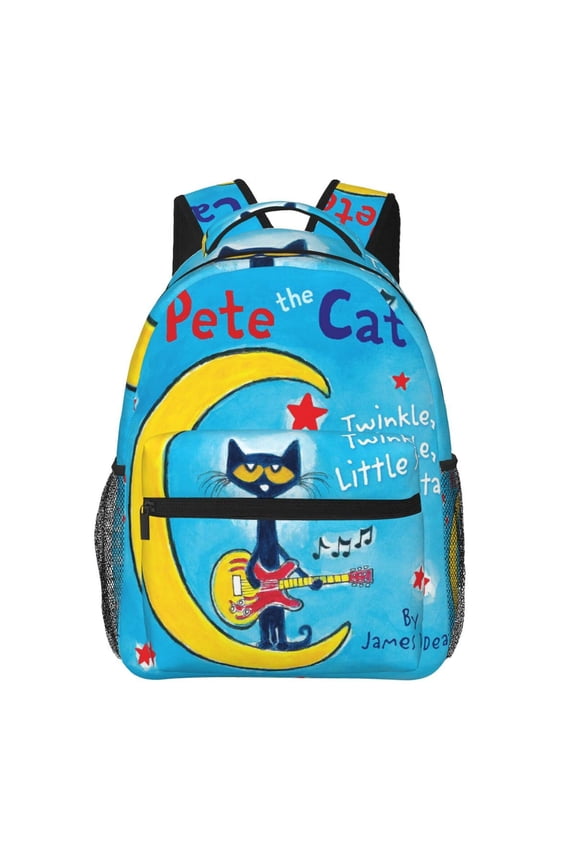 Pete the Cat Casual Backpacks Lightweight Backpack Shoulder Bag Camping Travel Daypack