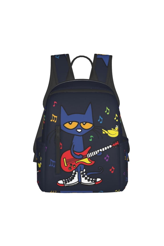 Pete the Cat Casual Backpacks Lightweight Backpack Shoulder Bag Camping Travel Daypack
