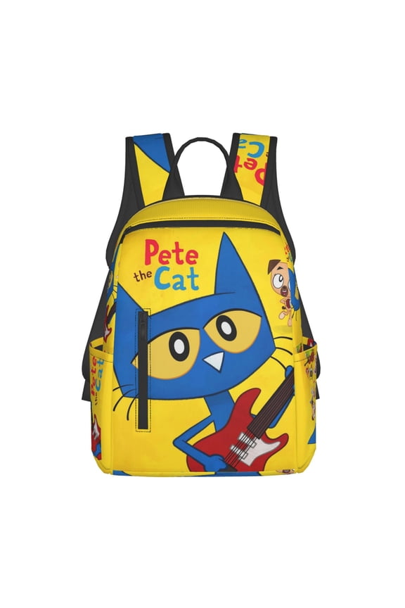 Pete the Cat Casual Backpacks Lightweight Backpack Shoulder Bag Camping Travel Daypack