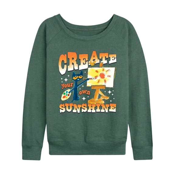 Pete the Cat - Create Your Own Sunshine - Women's French Terry Long Sleeve Pullover