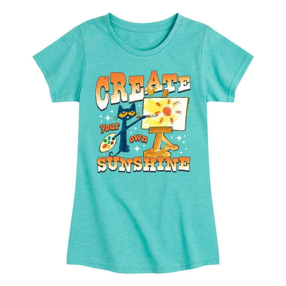 Pete the Cat - Create Your Own Sunshine - Youth Girls Fitted Short Sleeve T-Shirt