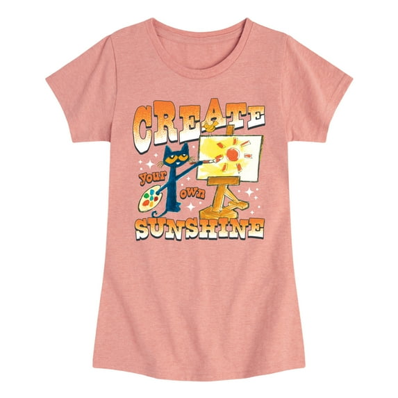 Pete the Cat - Create Your Own Sunshine - Youth Girls Fitted Short Sleeve T-Shirt