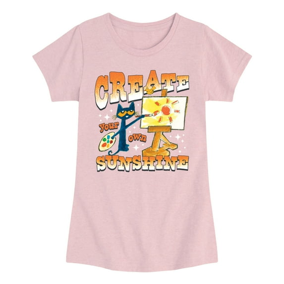 Pete the Cat - Create Your Own Sunshine - Youth Girls Fitted Short Sleeve T-Shirt
