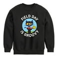 thumbnail image 1 of Pete the Cat - Field Day - Field Day Is Groovy - Gold Medal Champ - Toddler And Youth Crewneck Fleece Sweatshirt, 1 of 5