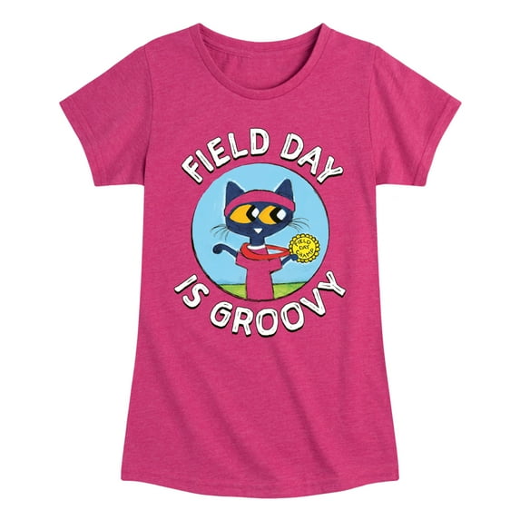 Pete the Cat - Field Day - Field Day Is Groovy - Gold Medal Champ - Toddler And Youth Girls Short Sleeve Graphic T-Shirt