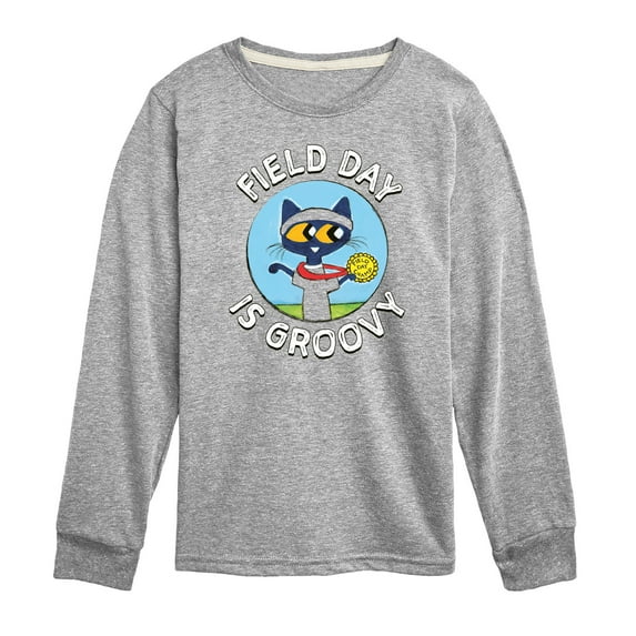 Pete the Cat - Field Day - Field Day Is Groovy - Gold Medal Champ - Toddler And Youth Long Sleeve Graphic T-Shirt