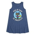 thumbnail image 1 of Pete the Cat - Field Day - Field Day Is Groovy - Gold Medal Champ - Toddler and Youth Girls A-line Dress, 1 of 5