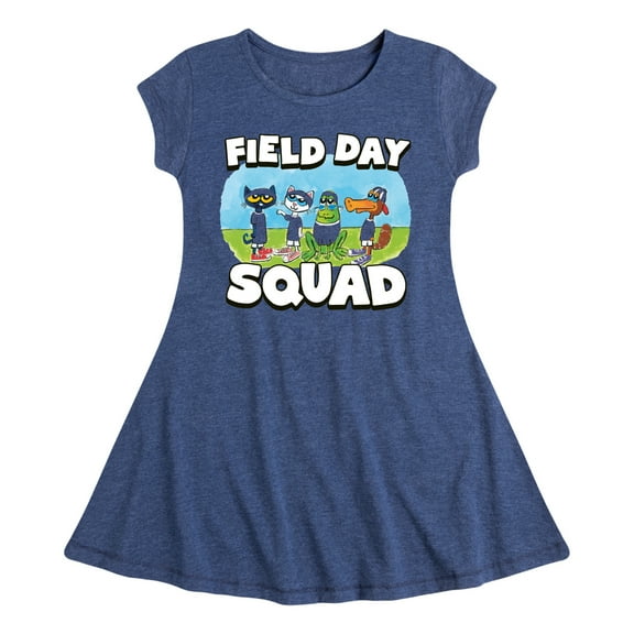 Pete the Cat - Field Day - Field Day Squad - Teammates - Toddler And Youth Girls Fit And Flare Dress