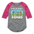 thumbnail image 1 of Pete the Cat - Field Day - Field Day Squad - Teammates - Toddler And Youth Girls Raglan Graphic T-Shirt, 1 of 4