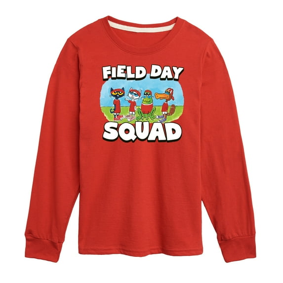 Pete the Cat - Field Day - Field Day Squad - Teammates - Toddler And Youth Long Sleeve Graphic T-Shirt