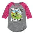 thumbnail image 1 of Pete the Cat - Field Day - Field Day is the Best Day - Crossing the Finish Line - Toddler And Youth Girls Raglan Graphic T-Shirt, 1 of 5