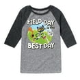 thumbnail image 1 of Pete the Cat - Field Day - Field Day is the Best Day - Crossing the Finish Line - Toddler And Youth Raglan Graphic T-Shirt, 1 of 5