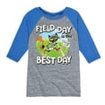 thumbnail image 1 of Pete the Cat - Field Day - Field Day is the Best Day - Crossing the Finish Line - Toddler And Youth Raglan Graphic T-Shirt, 1 of 4