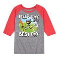 thumbnail image 1 of Pete the Cat - Field Day - Field Day is the Best Day - Crossing the Finish Line - Toddler And Youth Raglan Graphic T-Shirt, 1 of 1
