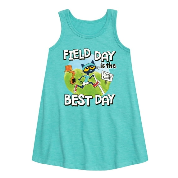 Pete the Cat - Field Day - Field Day is the Best Day - Crossing the Finish Line - Toddler and Youth Girls A-line Dress