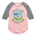 thumbnail image 1 of Pete the Cat - Field Day - Hooray It's Field Day - Water Balloon Challenge - Toddler And Youth Girls Raglan Graphic T-Shirt, 1 of 5