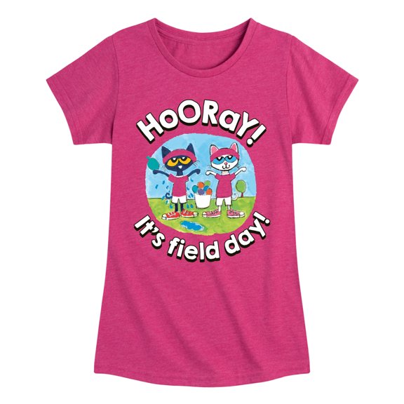 Pete the Cat - Field Day - Hooray It's Field Day - Water Balloon Challenge - Toddler And Youth Girls Short Sleeve Graphic T-Shirt