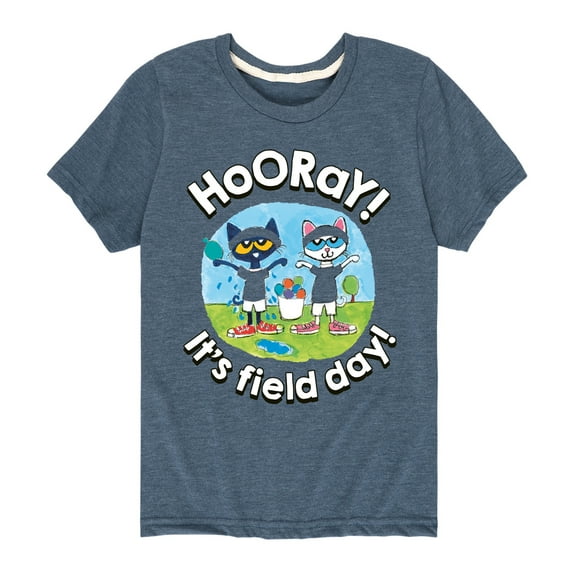 Pete the Cat - Field Day - Hooray It's Field Day - Water Balloon Challenge - Toddler And Youth Short Sleeve Graphic T-Shirt