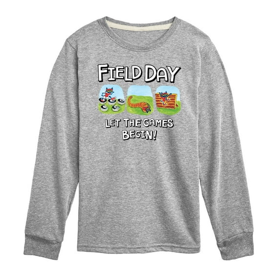 Pete the Cat - Field Day - Let the Games Begin - Participating in Challenges - Toddler And Youth Long Sleeve Graphic T-Shirt