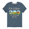 thumbnail image 1 of Pete the Cat - Field Day - Let the Games Begin - Participating in Challenges - Toddler And Youth Short Sleeve Graphic T-Shirt, 1 of 5