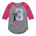 thumbnail image 1 of Pete the Cat -  Happy 3rd Birthday - Toddler And Youth Girls Raglan Graphic T-Shirt, 1 of 5