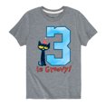 thumbnail image 1 of Pete the Cat -  Happy 3rd Birthday - Toddler And Youth Short Sleeve Graphic T-Shirt, 1 of 5