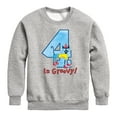 thumbnail image 1 of Pete the Cat -  Happy 4th Birthday - Toddler And Youth Crewneck Fleece Sweatshirt, 1 of 6
