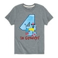 thumbnail image 1 of Pete the Cat -  Happy 4th Birthday - Toddler And Youth Short Sleeve Graphic T-Shirt, 1 of 6