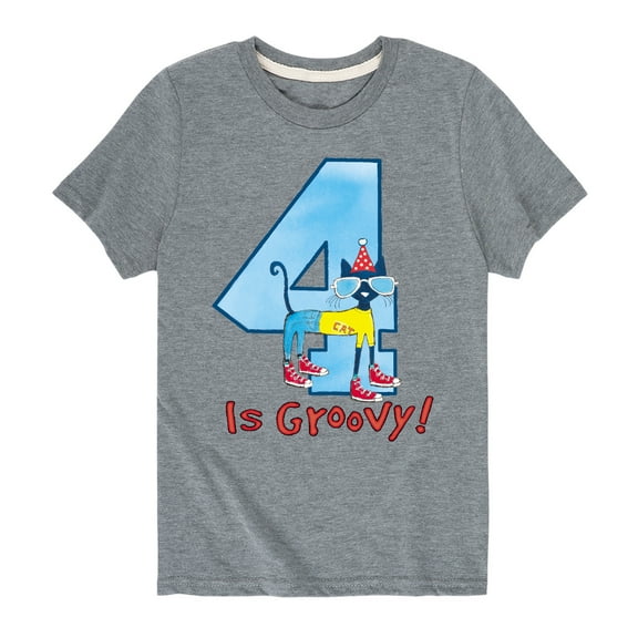 Pete the Cat - Happy 4th Birthday - Toddler And Youth Short Sleeve Graphic T-Shirt